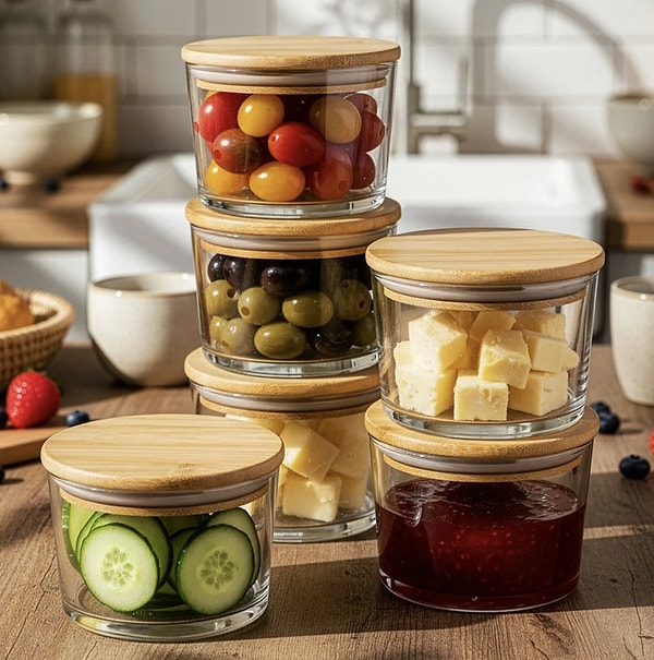 Mutfakta bambu şıklığı: Snippy Feel 6'lı Saklama Kabı!