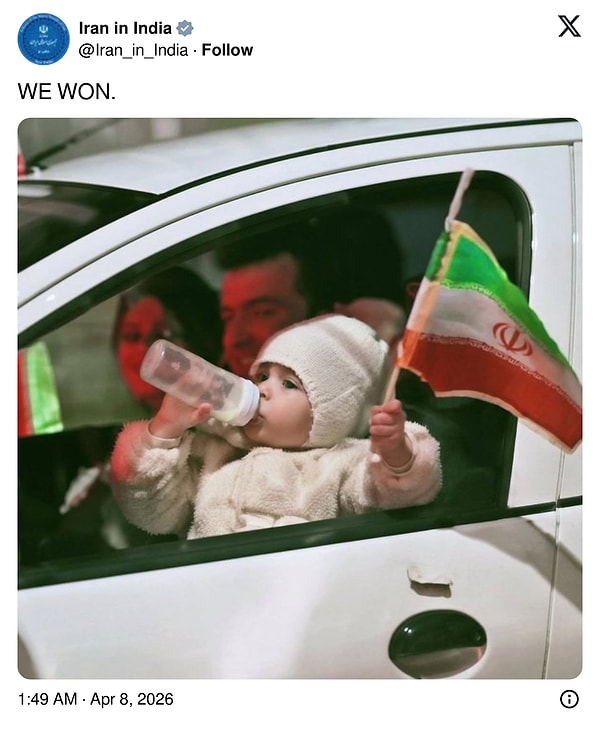 İran'ın çeşitli büyükelçilikleri ateşkesi yorumladı.