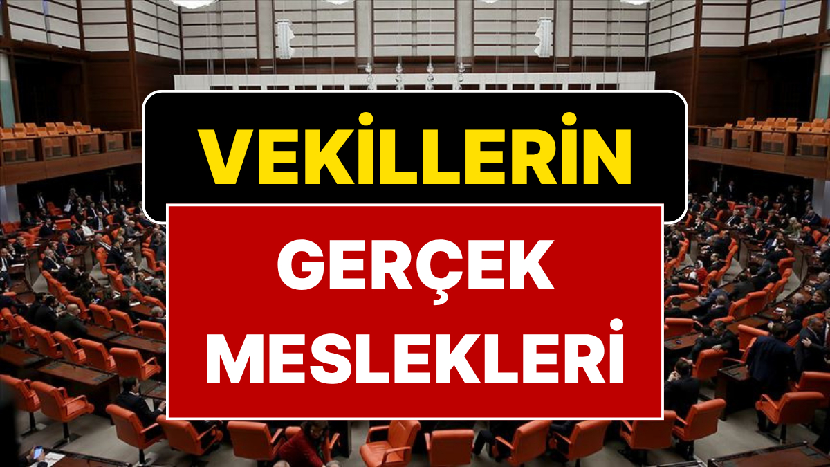 Milletvekillerinin Gerçek Mesleği Ne? Meclis'teki Vekillerin Meslekleri Ortaya Çıktı!
