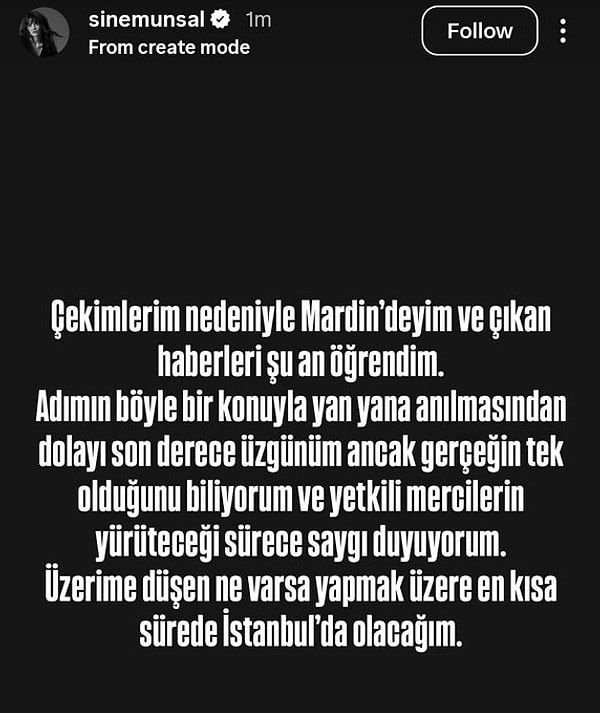 Hakkında gözaltı kararı verilen Sinem Ünsal’ın açıklaması: