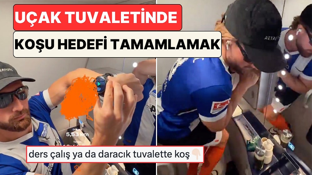 Bu Neyin Hırsı? Alman Maraton Sporcusu Dom Stroh Uçak Tuvaletinde 5 Km Koştu