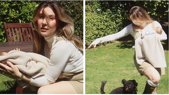 Ege Kökenli Shares Her Newborn Daughter for the First Time!