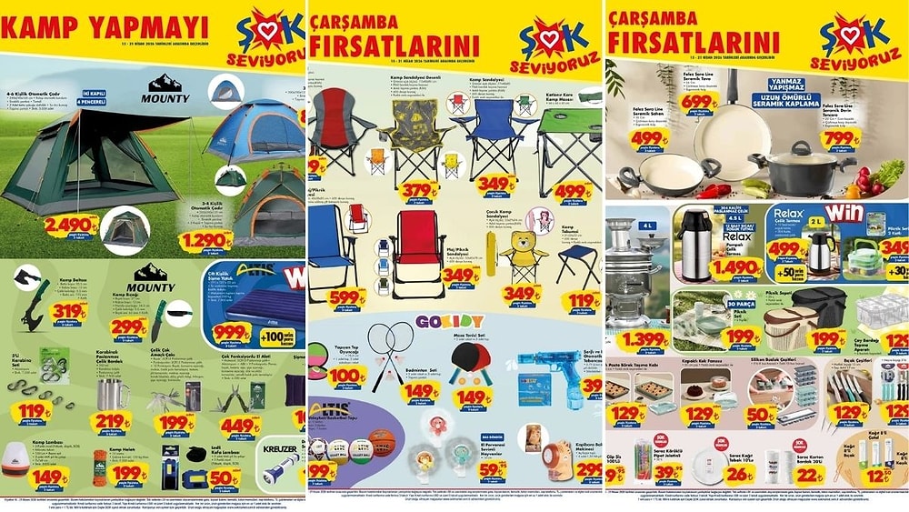 ŞOK'a Kamp Sandalyesi Geliyor! 15 Nisan 2026 ŞOK Aktüel Ürünler Kataloğu