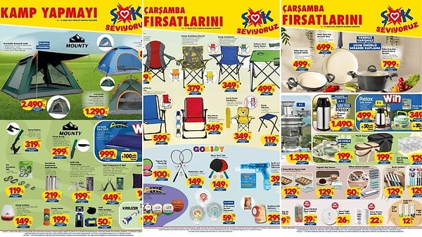 ŞOK'a Kamp Sandalyesi Geliyor! 15 Nisan 2026 ŞOK Aktüel Ürünler Kataloğu