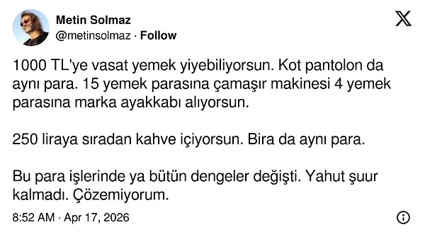 Yazar Metin Solmaz da bu konuya bir örnek verdi.
