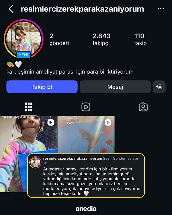 “Annemin gücü yetmediği için…”