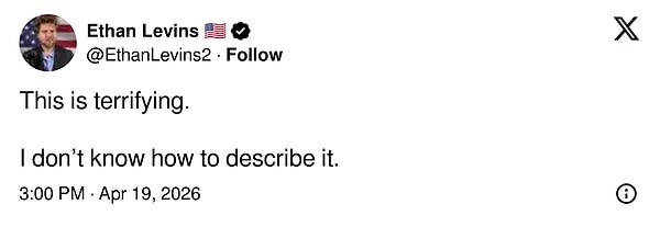 "Bu korkunç. Nasıl tarif edeceğimi bilmiyorum."