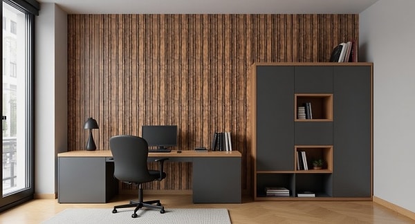 Çalışma odasındaki soğuk havayı kırıp daha ciddi ve şık bir alan yaratıyoruz!