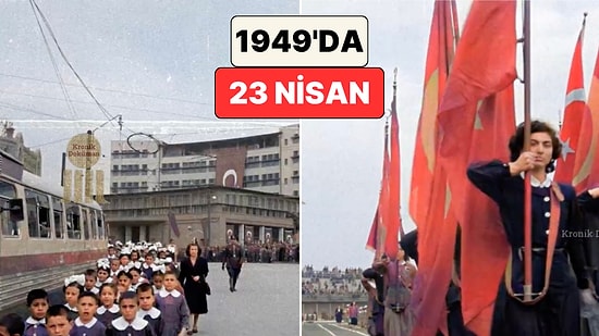 23 Nisan 1949’da Ankara'da Ulusal Egemenlik ve Çocuk Bayramı Kutlamalarında Çekilmiş Görüntüler