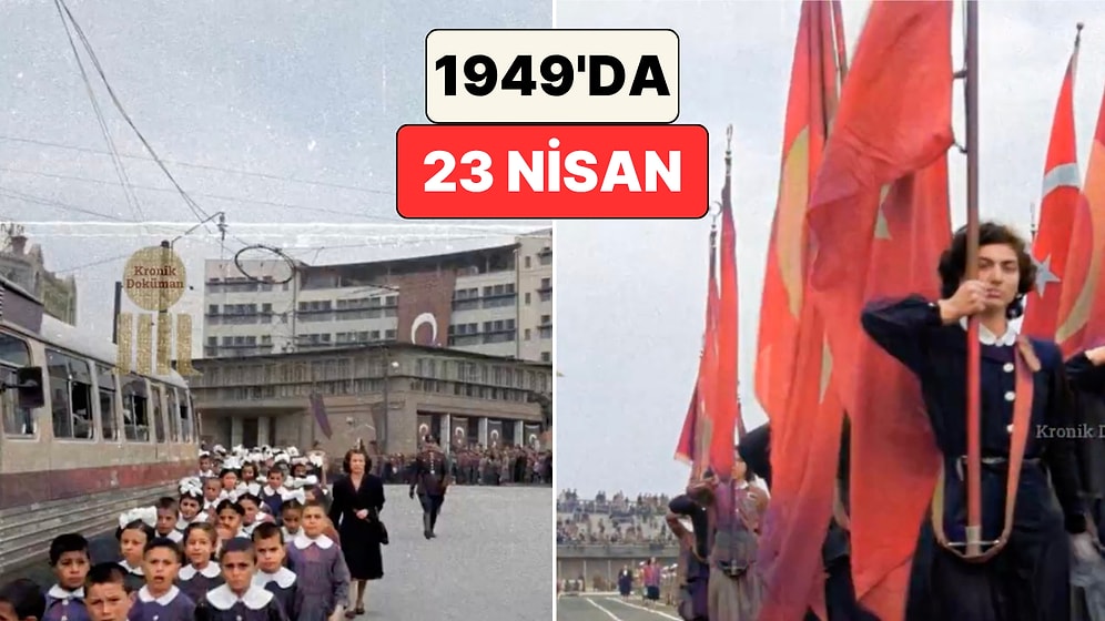 23 Nisan 1949’da Ankara'da Ulusal Egemenlik ve Çocuk Bayramı Kutlamalarında Çekilmiş Görüntüler