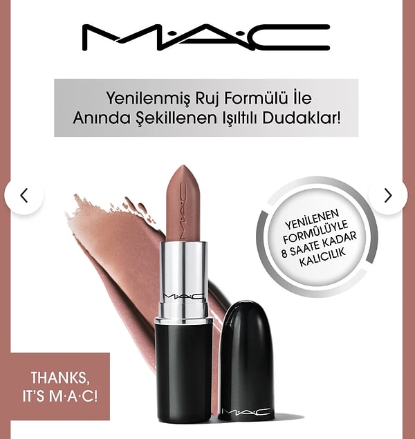 MAC ile dudaklarınız ışıldasın!