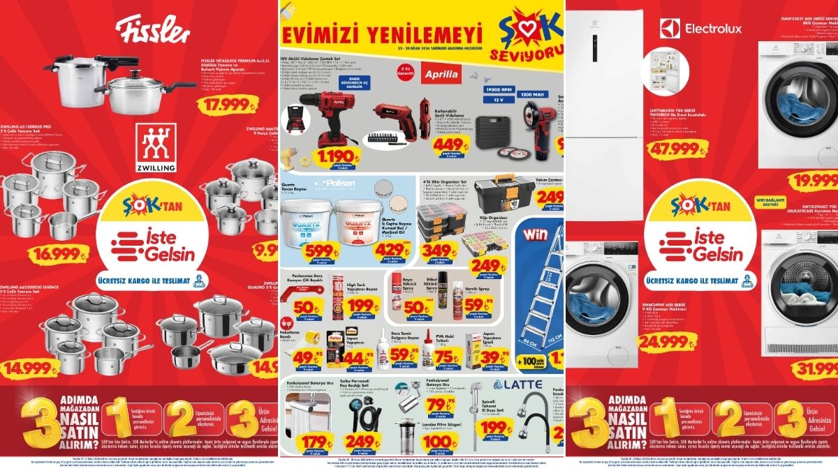 ŞOK'a Yapı Market Ürünleri Geliyor! 25 Nisan 2026 ŞOK Aktüel Ürünler Kataloğu