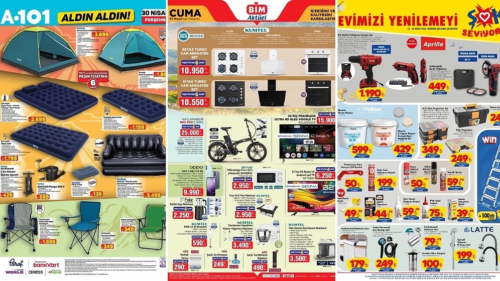 İndirim Günleri Başlıyor! 25 Nisan - 1 Mayıs Haftasında A101 ve BİM Aktüel Ürünler Listesinde Ne Var?