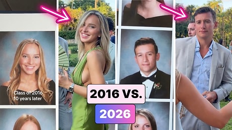 10 Yıl Sonra Bir Araya Gelen Lise Arkadaşları Yıllık Fotoğrafları ile Şimdiki Görünümlerini Karşılaştırdı