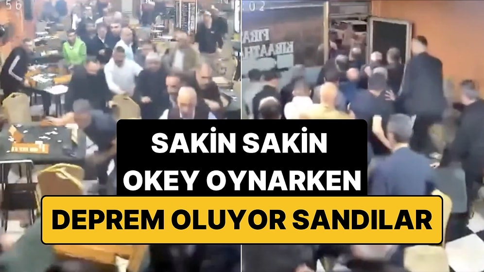Araçta Çalan Şarkıyı Deprem Sanan Kahvehane Müşterileri Okey Taşlarını Fırlatıp Zor Kaçtı