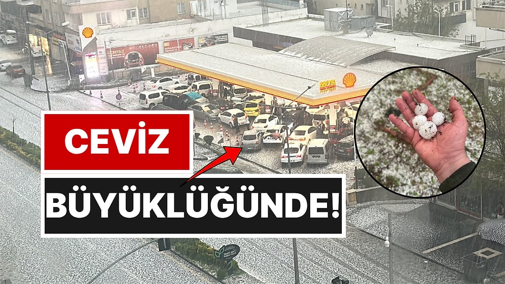 Gökyüzünden Buz Yağdı: Sürücüler İstasyonlara Sığındı
