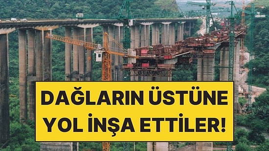 70 Metre Yükseklikte Dağların Üstüne Yol İnşa Ettiler!