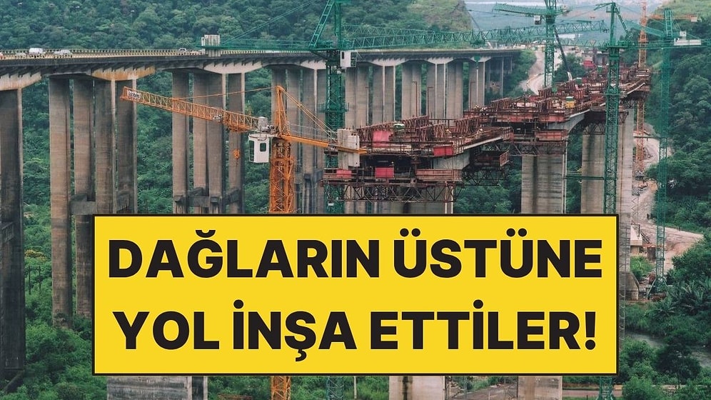 70 Metre Yükseklikte Dağların Üstüne Yol İnşa Ettiler!