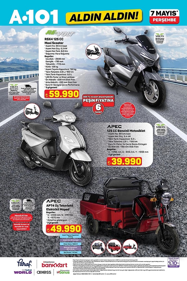 ReVolt RSX4 125 CC Maxi Scooter 59.990 TL