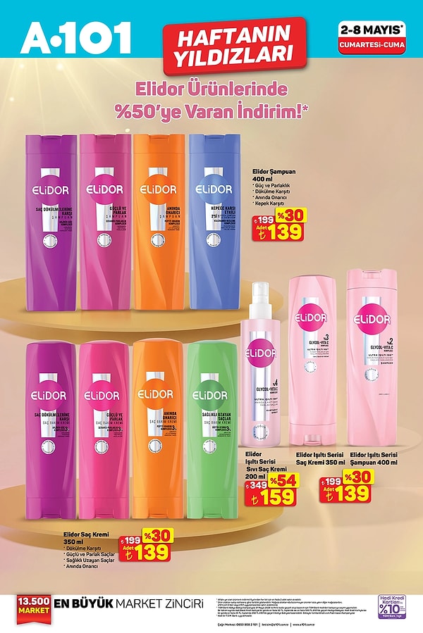 Elidor ürünlerinde %50'ye varan indirim👇