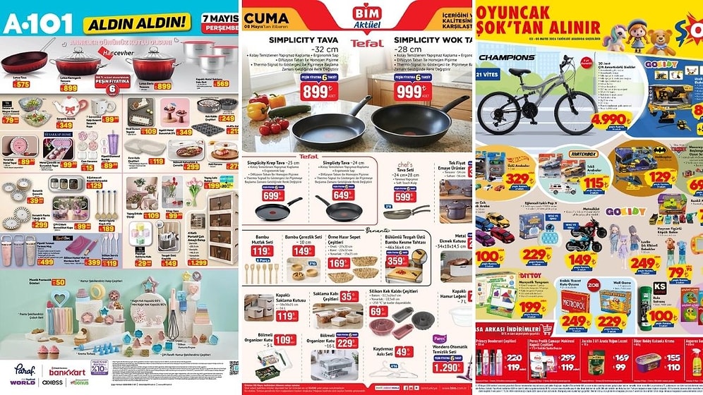 İndirim Günleri Başlıyor! 2 - 8 Mayıs Haftasında A101 ve BİM Aktüel Ürünler Listesinde Ne Var?