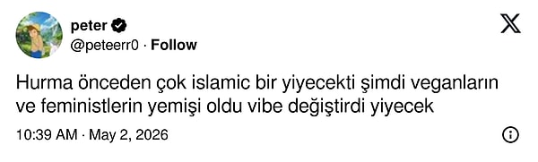 "Vibe değiştirdi"