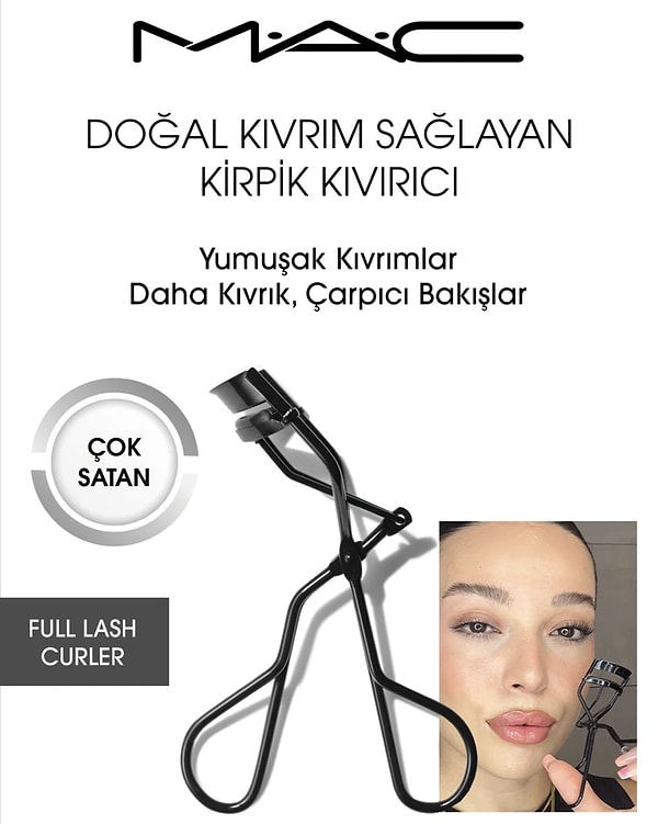 MAC Kirpik Kıvırıcı, MAC satıcılı seçili ürünlerdeki %25 indirimle 1.599 TL yerine 1.199 TL’ye düştü.