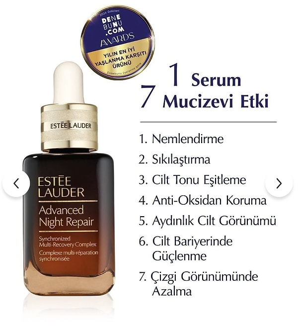 Estee Lauder Advanced Night Repair Gece Serumu, %30 indirimle 2.930 TL yerine 2.030 TL’ye düştü.
