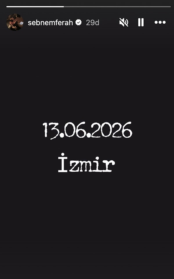 Şebnem Ferah İstanbul'un ardından 13 Haziran 2026 tarihinde İzmir konserinin gerçekleşeceğini duyurdu.