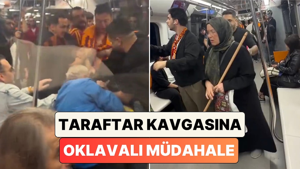 İstanbul'da Metroda Bir Grup Galatasaray Taraftarı Yaşlı Bir Vatandaş ile Kavga Etti