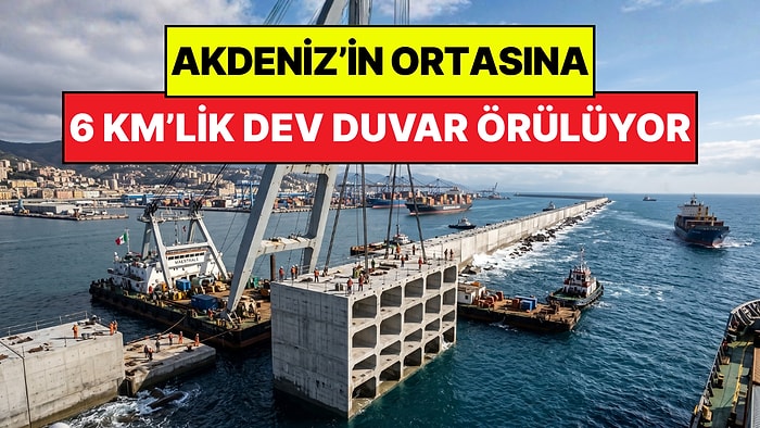 Akdeniz'in Ortasına 6 Kilometrelik Dev Duvar Kuruluyor: Yüzlerce Tonluk Bloklar Yerleştirilecek