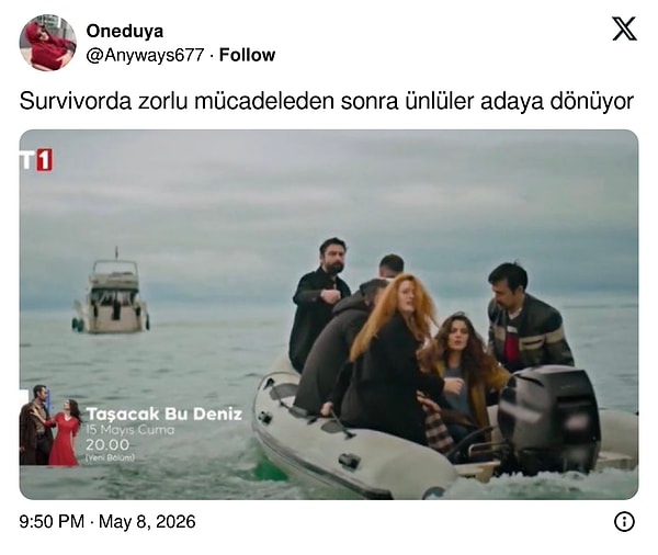 Seneye Survivor Taşacak Bu Deniz inşallah.