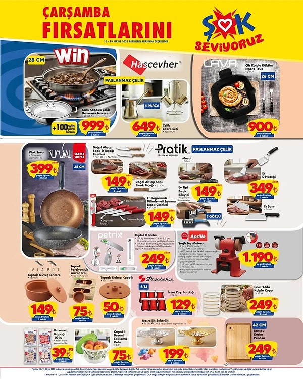 Hascevher Cam Kapaklı Çelik Kavurma Tenceresi 999 TL