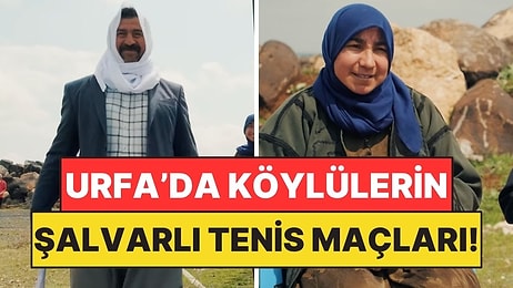 Şanlıurfa’da Köylülerin Şalvarlı Tenis Maçları Renkli Görüntülere Sahne Oldu!