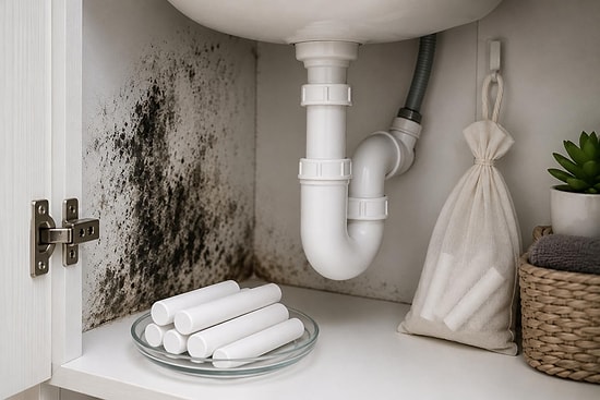 Put a Piece of Chalk in Your Bathroom Cabinet and Wait for the Results