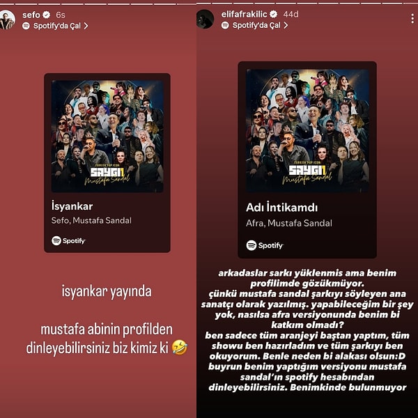 İşte Sefo ve Afra'nın Saygı1 tepkisi: