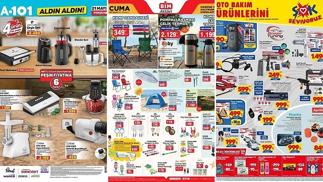 İndirim Günleri Başlıyor! 16 - 22 Mayıs Haftasında A101 ve BİM Aktüel Ürünler Listesinde Ne Var?