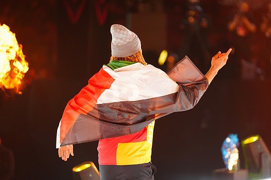 Sacha Boey Joins Galatasaray Title Celebration Wrapped in Palestine Flag