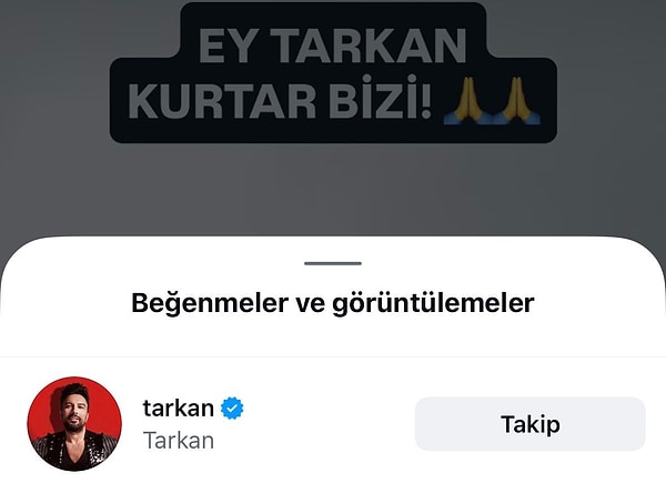 "Ey Tarkan kurtar bizi" isyanına Megastar'dan sürpriz beğeni geldi. Akıllara "Tarkan marş mı yapacak?" sorusu geldi.