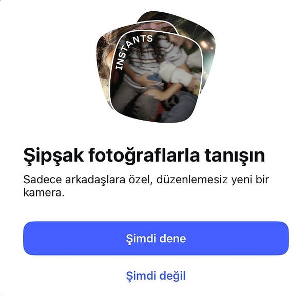 Instagram Şipşak fotoğraf özelliğini kullanıcılarına sundu.