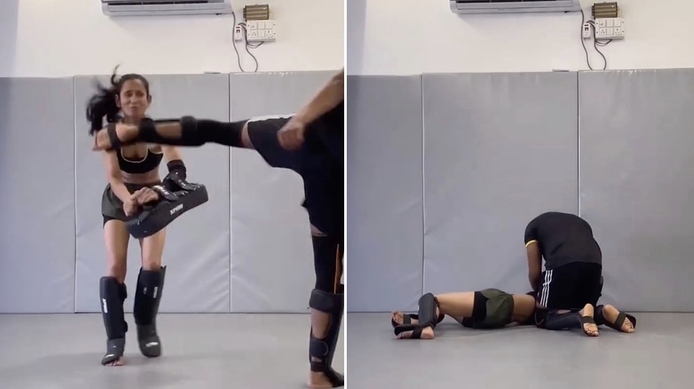Athlete Knocks Out After Taking a Kick to the Face Due to a Training Mistake