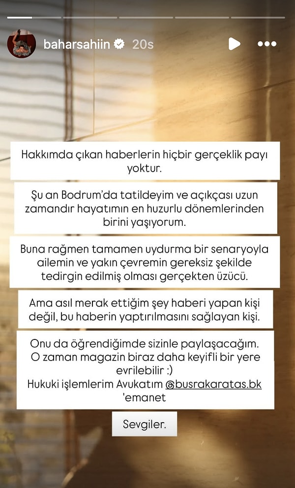 Ünlü oyuncunun açıklamasındaki en dikkat çeken detaylardan biri ise “Asıl merak ettiğim şey haberi yapan kişi değil, yaptıran kişi” sözleri oldu.
