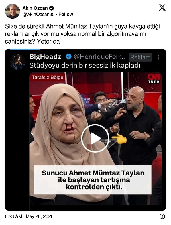 Sık sık önümüze düşen bu reklam X gündeminde de kendisine yer buldu.
