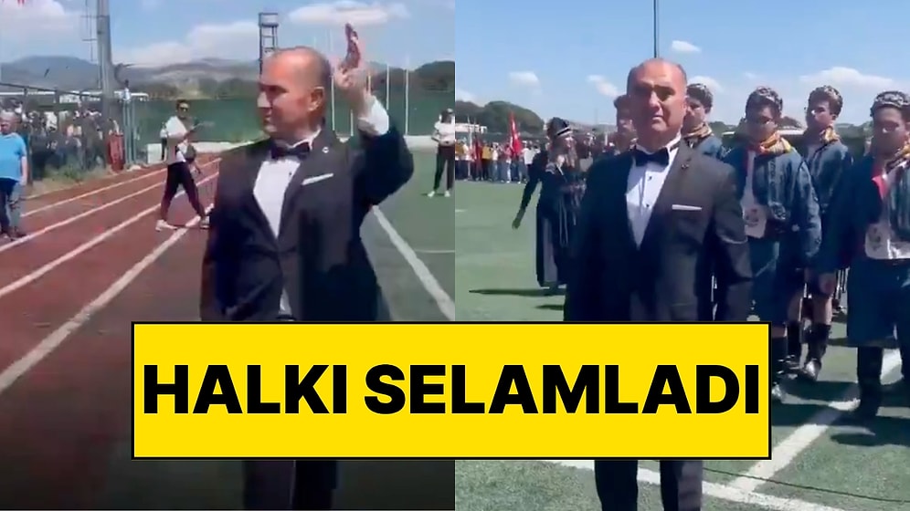 Atatürk'e Benzeyen Kişi Resmi Törende Halkı Selamladı