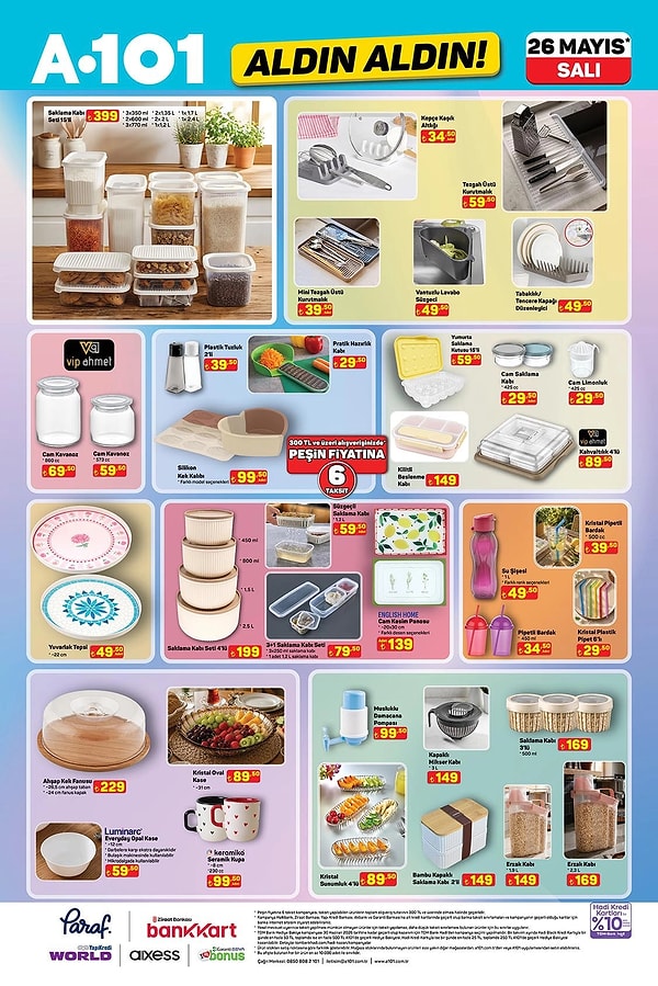 Saklama Kabı Seti 15'li 399 TL