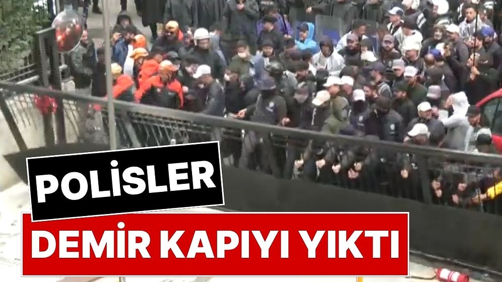 Polis, CHP Genel Merkezi'nin Demir Kapısını Vura Vura Kırdı