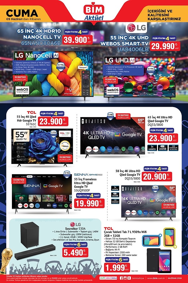LG 65" 4K UDR10 Nanocell Tv 39.900 TL