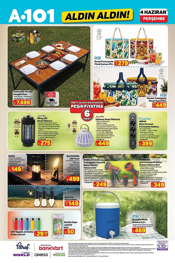 Katlanabilir Portatif Mangallı Masa 7.699 TL