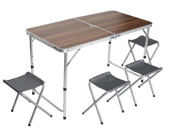 Uniqamp Quatro çanta tipi 4 tabureli katlanır kamp masa seti 3.499 TL yerine sepette 2.099,40 TL!