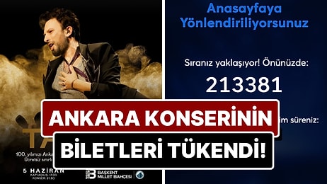 Tarkan'ın Ücretsiz Ankara Konserinin Biletleri İçin Yüz Binler Sıraya Girdi!